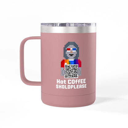 15oz Insulated Coffee Tumbler Mug — Colorful Skull Art Travel Cup
