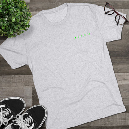 Minimal 'Hello, I'm' Green Dot Chest Tee - Casual Unisex Crew Shirt