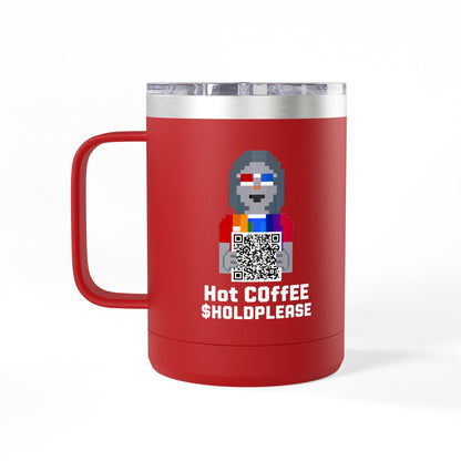 15oz Insulated Coffee Tumbler Mug — Colorful Skull Art Travel Cup