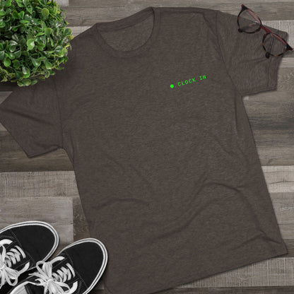 Minimal 'Hello, I'm' Green Dot Chest Tee - Casual Unisex Crew Shirt